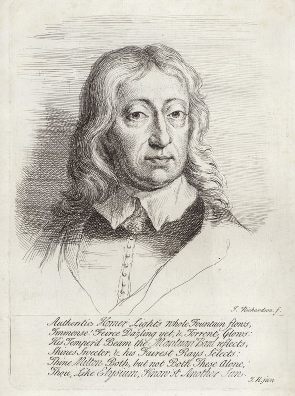 Portrait of John Milton by William Faithorne
