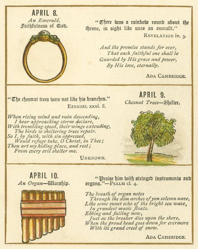 Page from The Bible Emblem Anniversary Book by William Foster