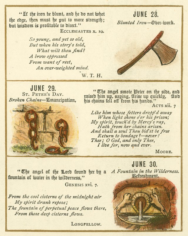 Page from The Bible Emblem Anniversary Book by William Foster