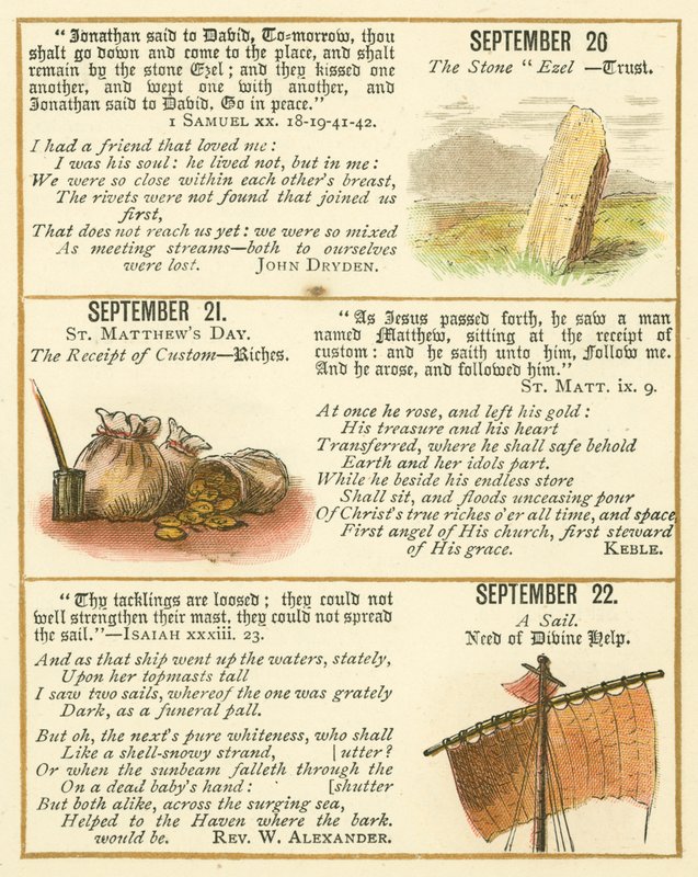 Page from The Bible Emblem Anniversary Book by William Foster