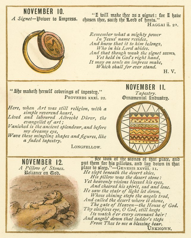 Page from The Bible Emblem Anniversary Book by William Foster