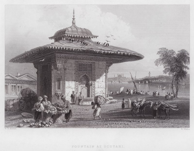 Fountain at Scutari (engraving) by William H. Bartlett