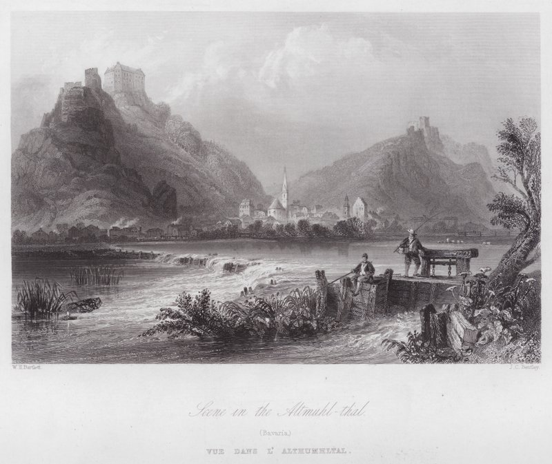 Scene in the Altmuhl-thal, Bavaria by William H. Bartlett