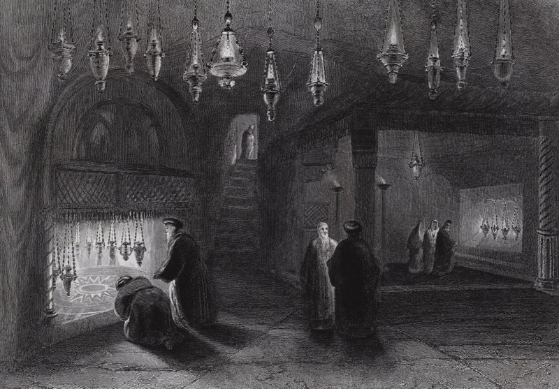 Shrine of the Nativity, Bethlehem by William H. Bartlett