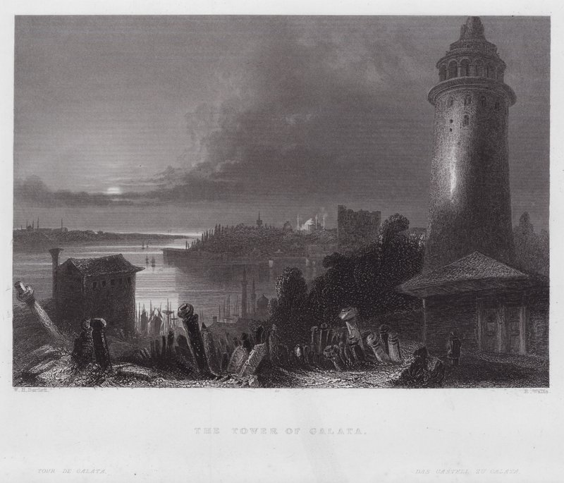 The Tower of Galata by William H. Bartlett
