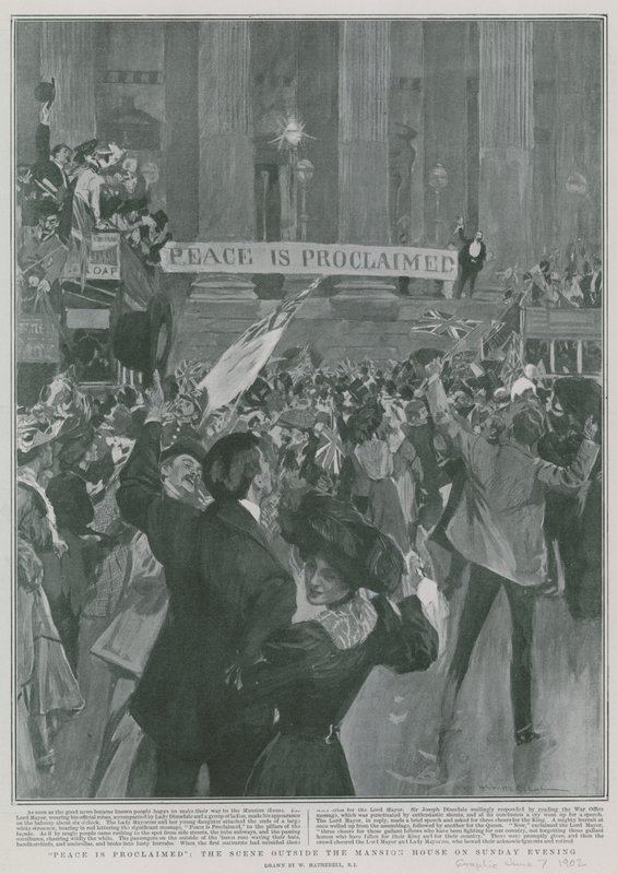 Peace is Proclaimed: The Scene Outside the Mansion House by William Hatherell