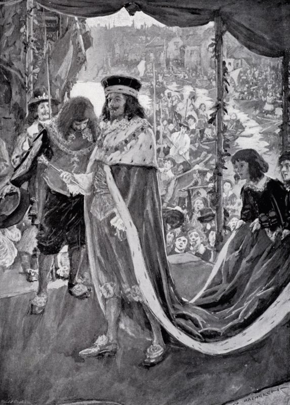 Progress of King Charles I to Westminster Abbey by William Hatherell