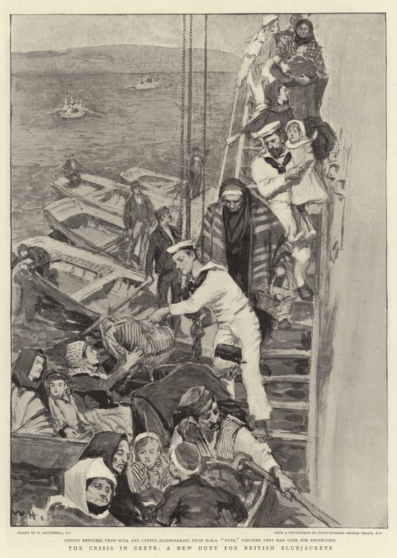 The Crisis in Crete, a new duty for British Bluejackets by William Hatherell