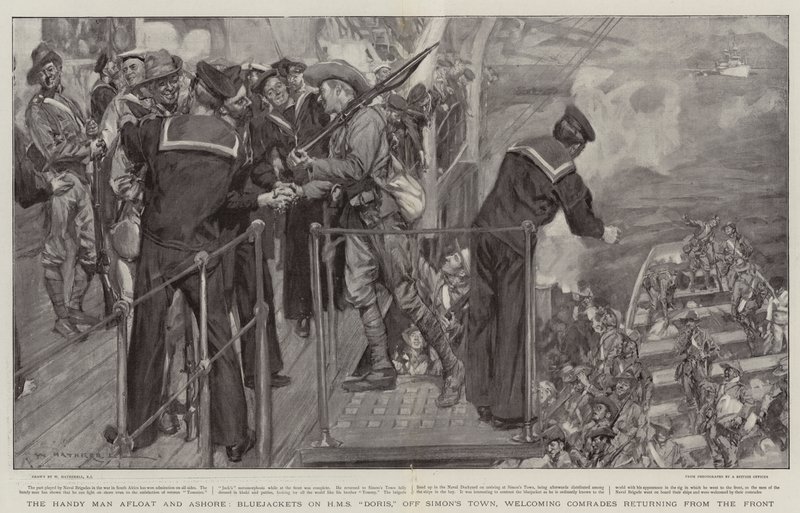 The Handy Man Afloat and Ashore, Bluejackets on H M S Doris, off Simon