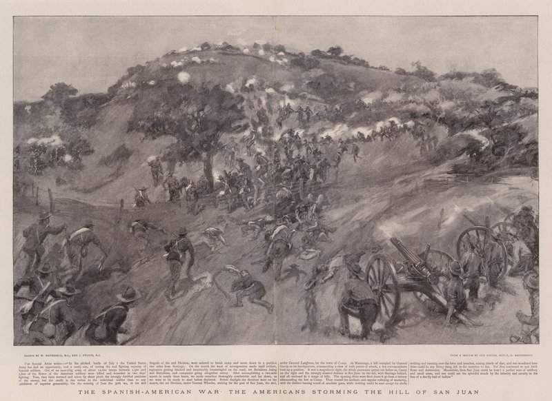 The Spanish-American War, the Americans Storming the Hill of San Juan by William Hatherell