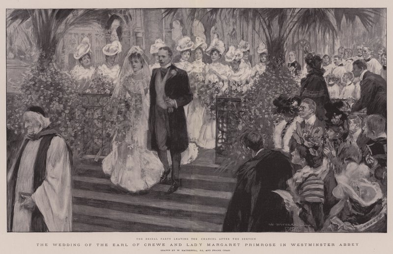 The Wedding of the Earl of Crewe and Lady Margaret Primrose in Westminster Abbey by William Hatherell