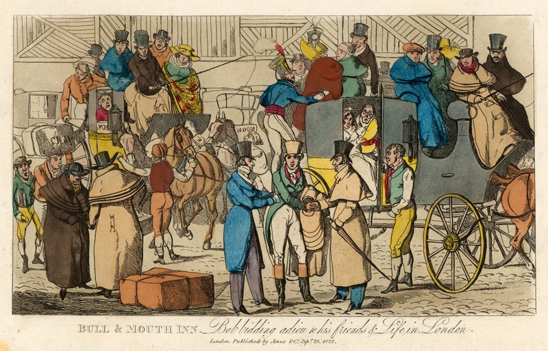 Bull and Mouth Inn: Bob Bidding Adieu to His Friends and Life in London by William Heath