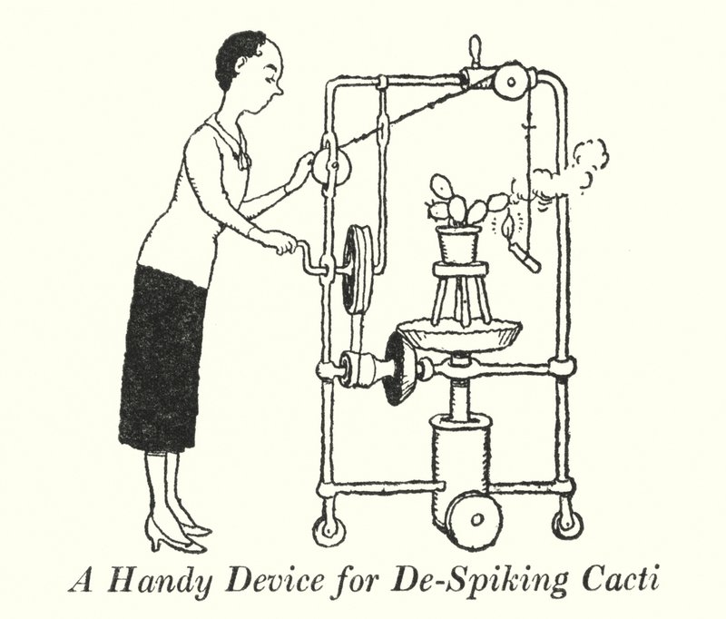 A Handy Device for De-Spiking Cacti by William Heath Robinson