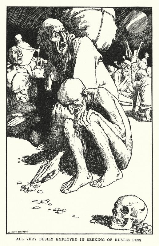 All very busily employed in seeking of rusty pins by William Heath Robinson