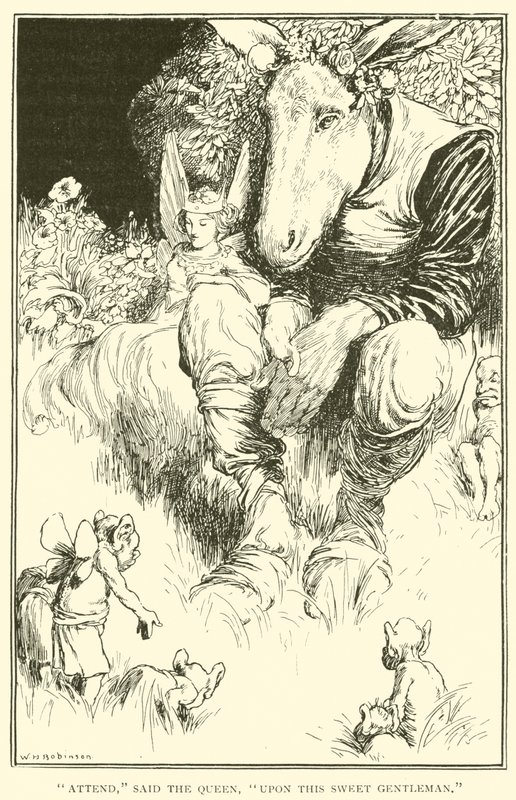Attend, said the Queen, Upon this sweet gentleman by William Heath Robinson