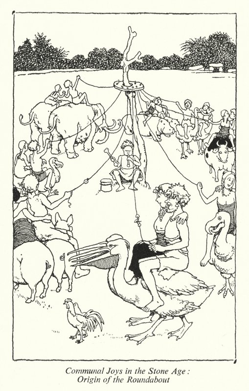 Communal Joys in the Stone Age, Origin of the Roundabout by William Heath Robinson
