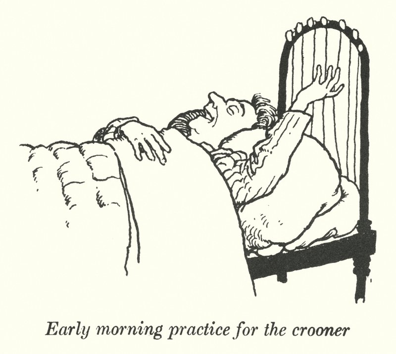 Early Morning Practice for the Crooner by William Heath Robinson