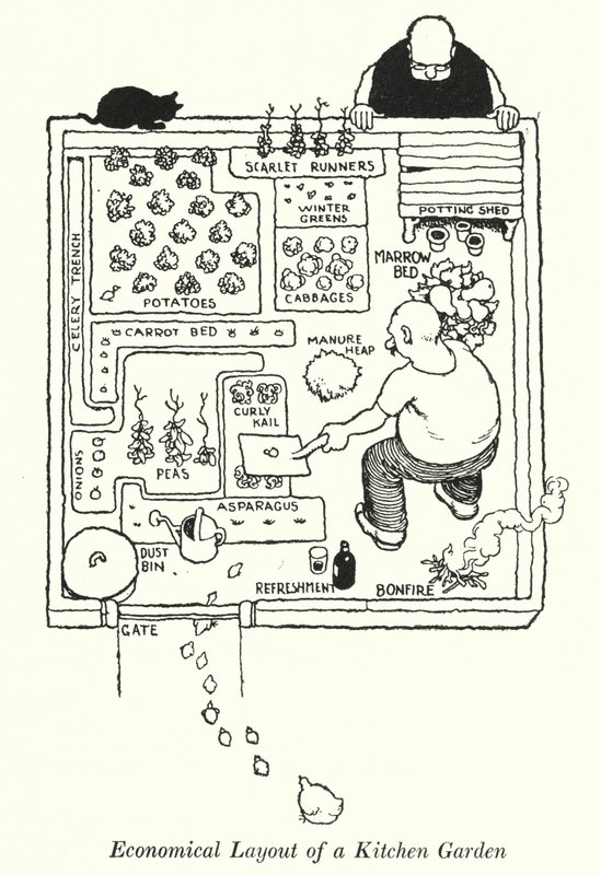 Economical Layout of a Kitchen Garden by William Heath Robinson