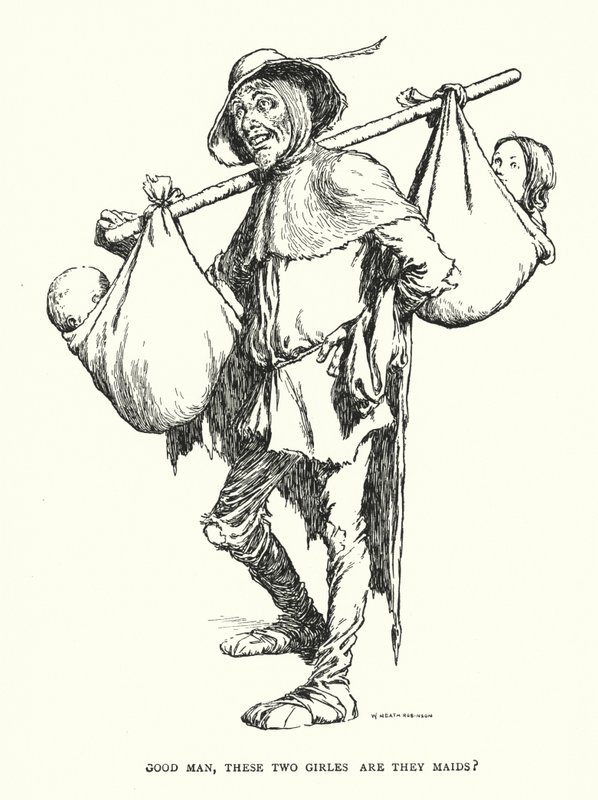 Good Man, These Two Girls Are They Maids? by William Heath Robinson