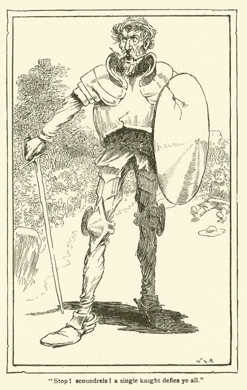 Illustration for Don Quixote by William Heath Robinson
