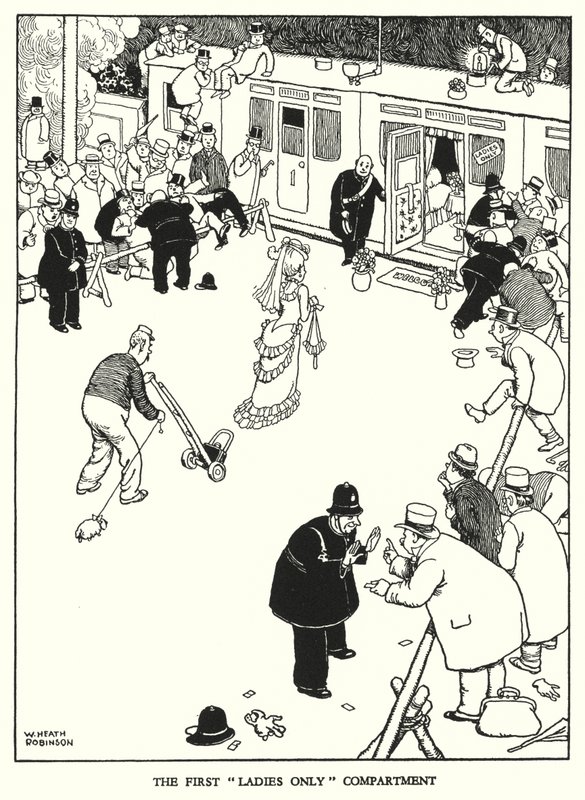 Illustration for Railway Ribaldry by W Heath Robinson by William Heath Robinson