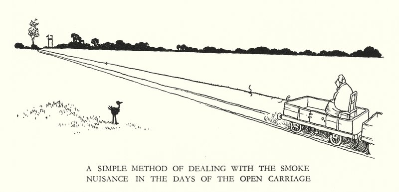 Illustration for Railway Ribaldry by W Heath Robinson by William Heath Robinson