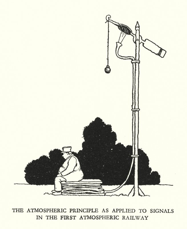 Illustration for Railway Ribaldry by W Heath Robinson by William Heath Robinson