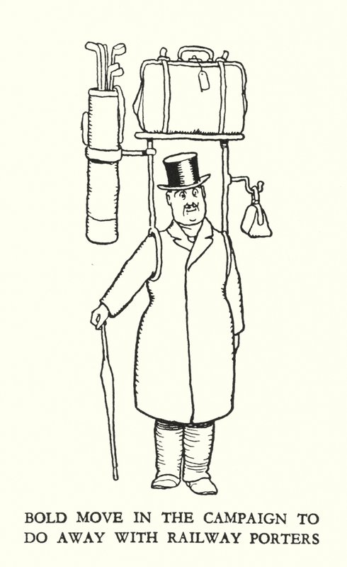 Illustration for Railway Ribaldry by William Heath Robinson