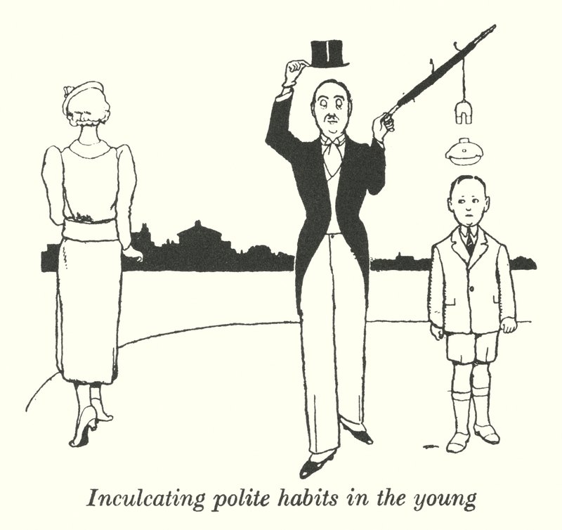 Inculcating Polite Habits in the Young by William Heath Robinson