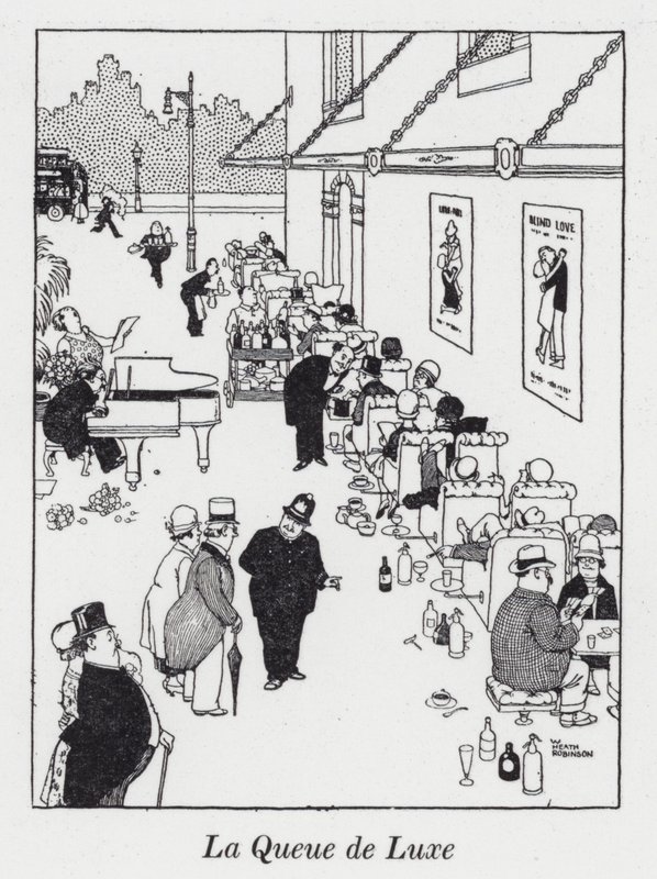 La Queue de Luxe by William Heath Robinson