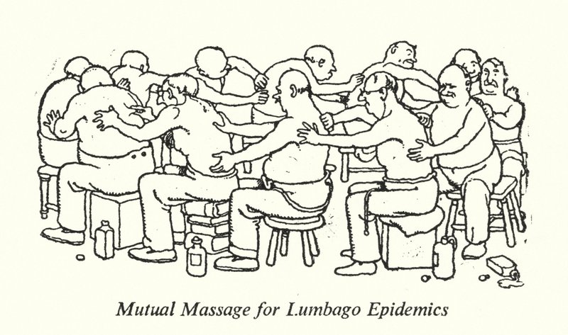 Mutual Massage for Lumbago Epidemics by William Heath Robinson