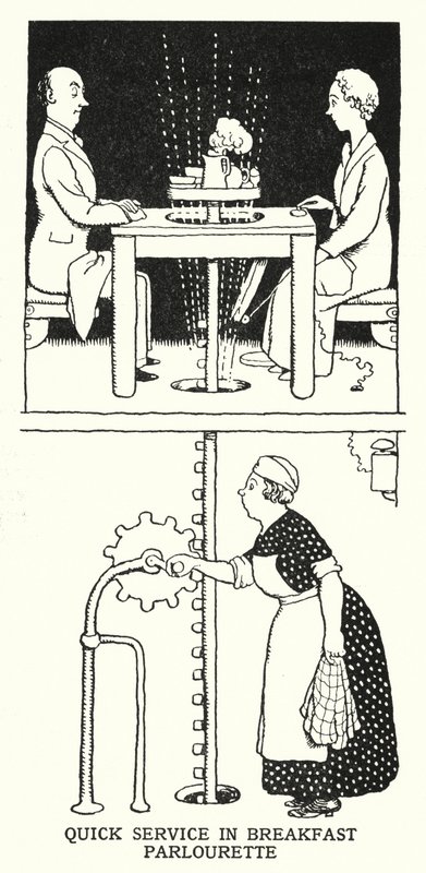 Quick Service in Breakfast Parlourette by William Heath Robinson