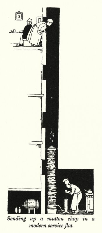 Sending Up a Mutton Chop in a Modern Service Flat by William Heath Robinson