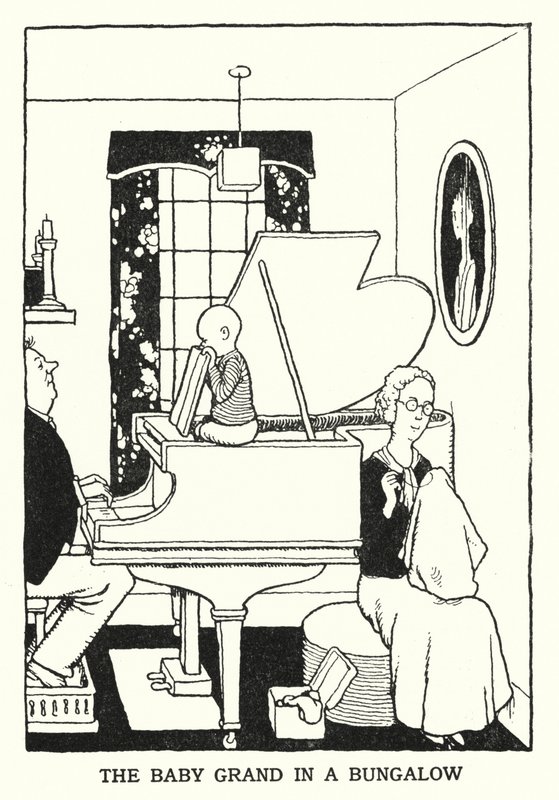 The Baby Grand in a Bungalow by William Heath Robinson