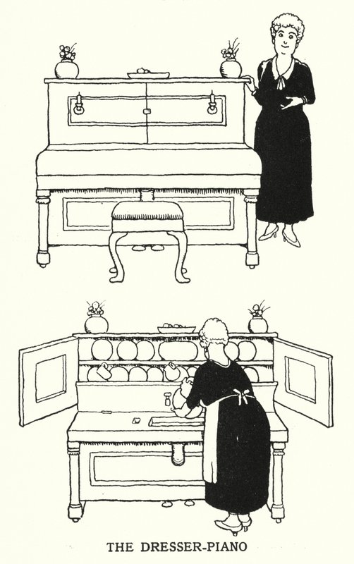 The Dresser-Piano by William Heath Robinson