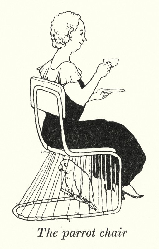 The parrot chair by William Heath Robinson