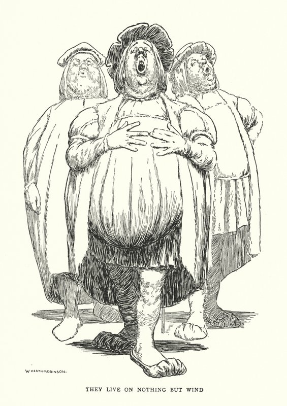They live on nothing but wind by William Heath Robinson