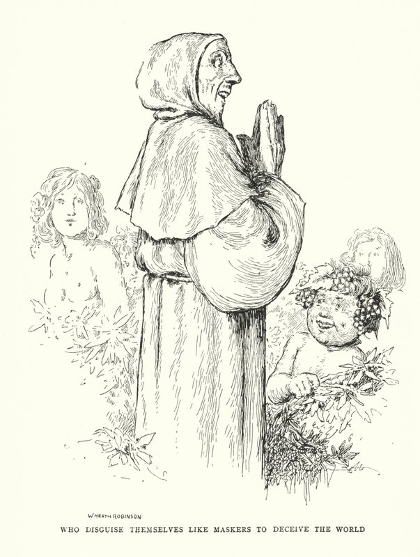 Who disguise themselves like maskers to deceive the world by William Heath Robinson