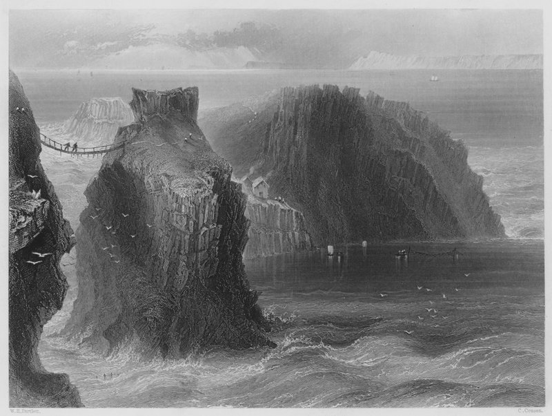 Carrick a Rede, County Antrim by William Henry (after) Bartlett