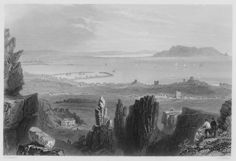 Dublin Bay, from Kingstown Quarries by William Henry (after) Bartlett