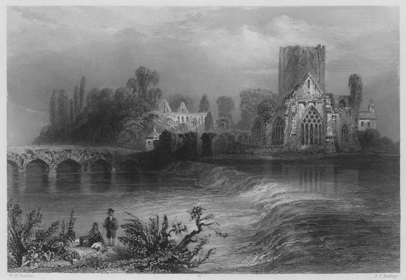 Holy-Cross Abbey, on the Suir by William Henry (after) Bartlett