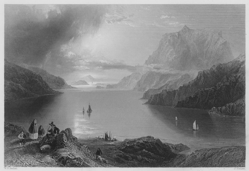The Eagle Mountain, Killeries, Connemara by William Henry (after) Bartlett