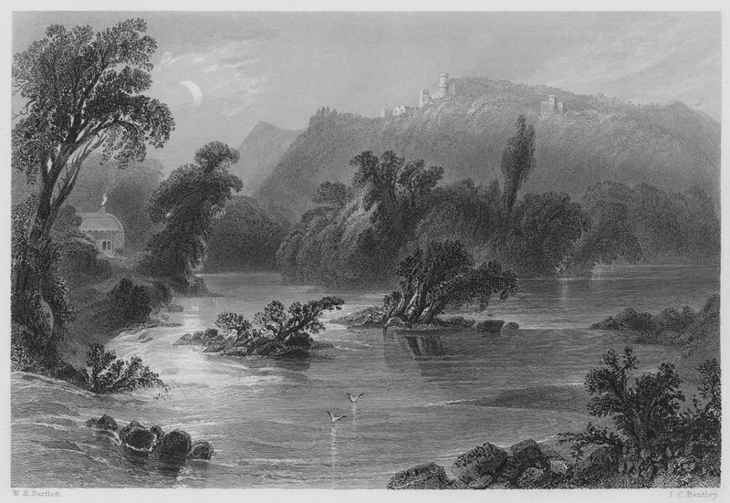 The Meeting of the Waters, Vale of Ovoca by William Henry (after) Bartlett