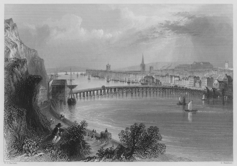 Waterford (engraving) by William Henry (after) Bartlett
