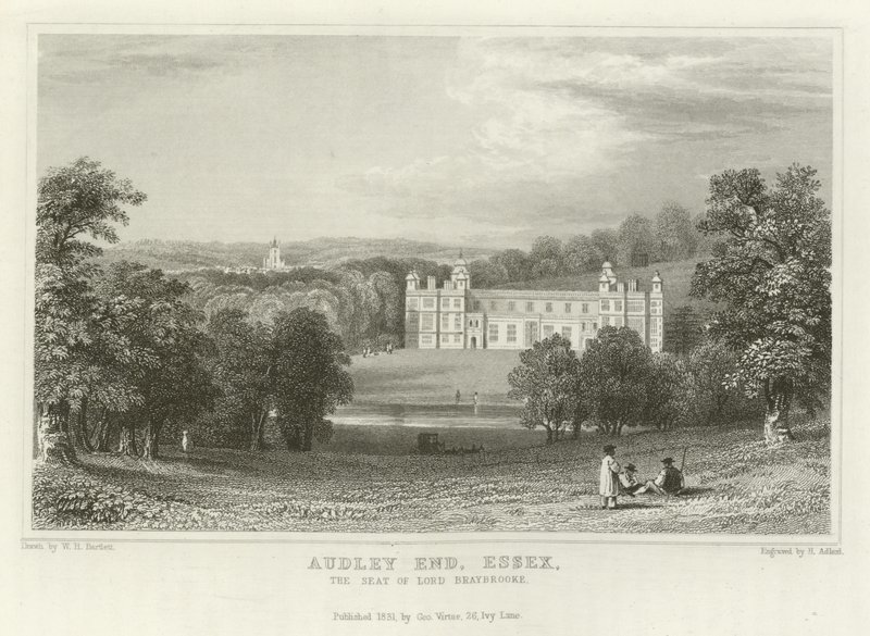 Audley End, Essex, the Seat of Lord Braybrooke by William Henry Bartlett