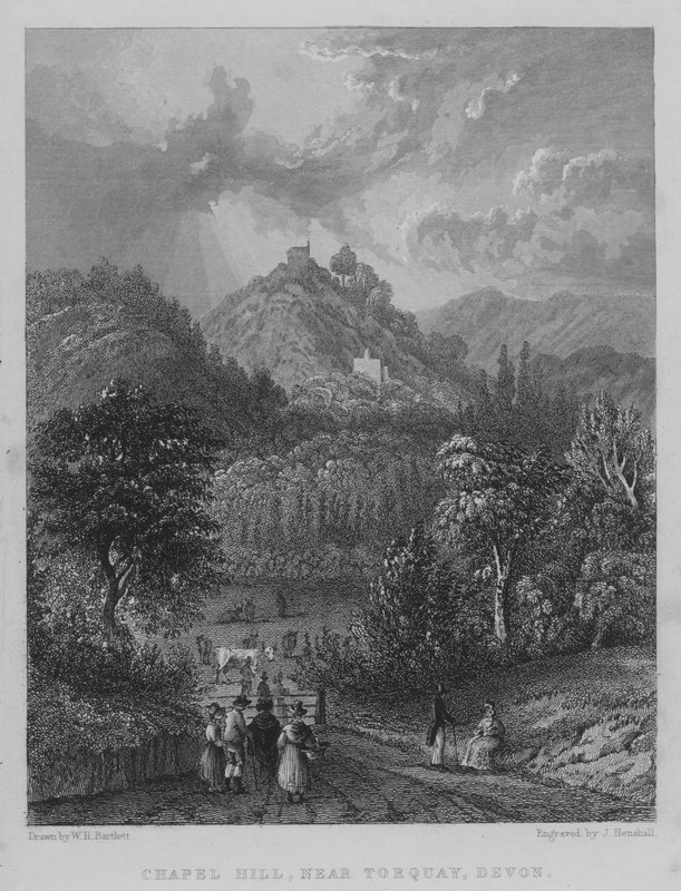 Chapel Hill, near Torquay, Devon by William Henry Bartlett