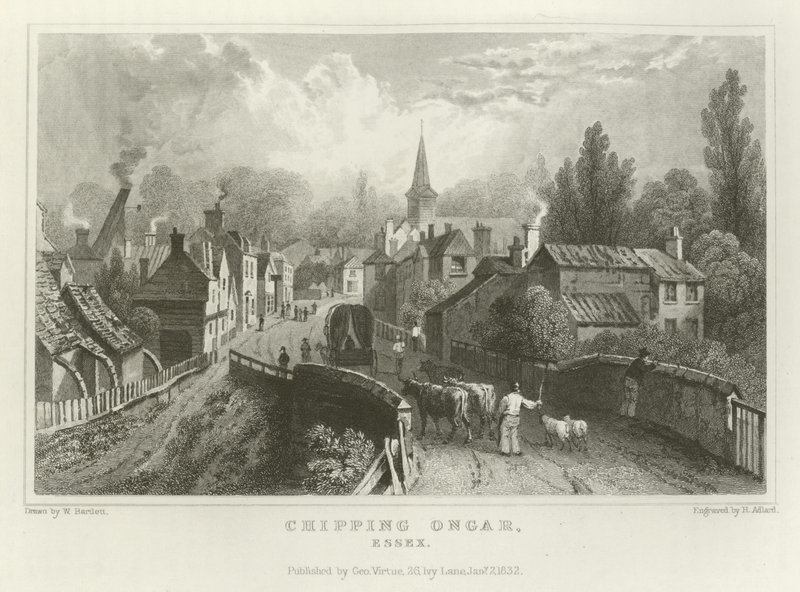 Chipping Ongar, Essex by William Henry Bartlett