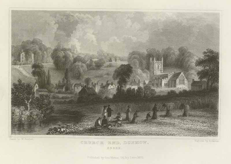 Church End, Dunmow, Essex by William Henry Bartlett