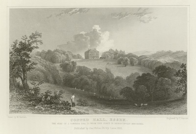Copped Hall, Essex, the Seat of J Conyers, Esquire by William Henry Bartlett