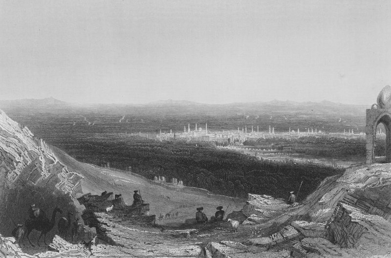 Damascus, Distant View from the Mountain Side by William Henry Bartlett